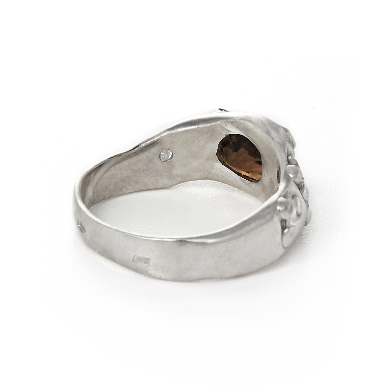 Ring with a large rauch topaz