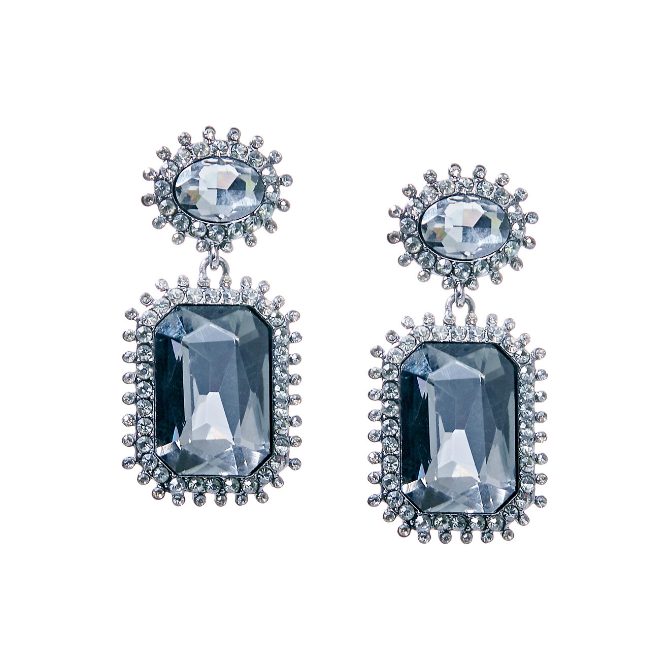 earrings with large graphite crystals