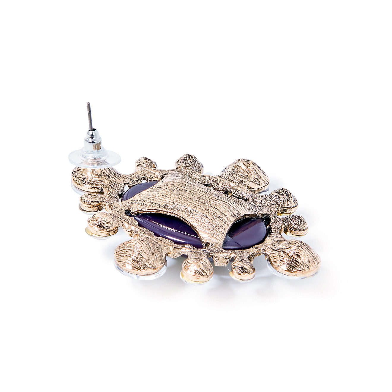 Poussettes with crystals and purple stones