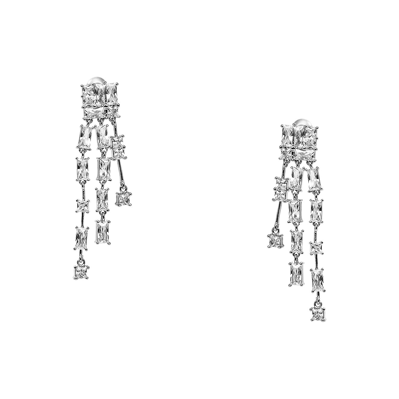 cascade earrings with crystals