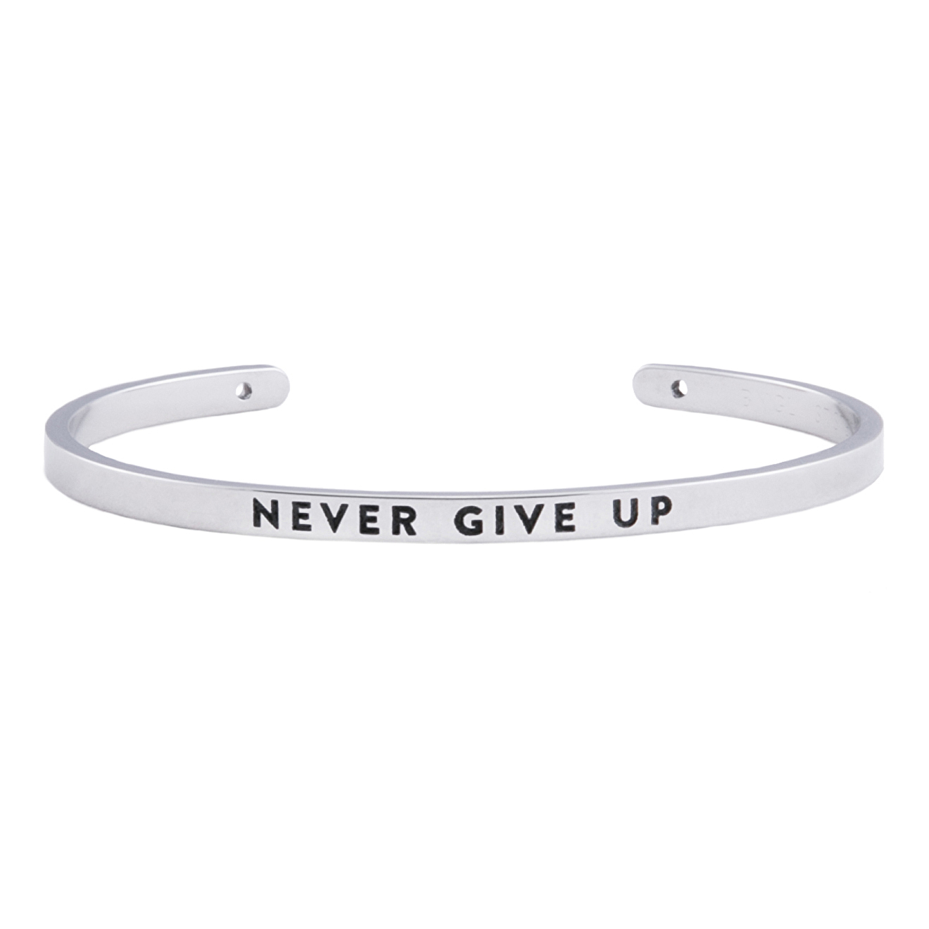 BNGL браслет NEVER GIVE UP браслет never give up черный силикон 20 2 см