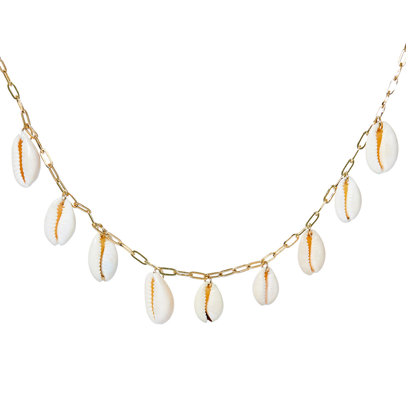 necklace with shell pendants