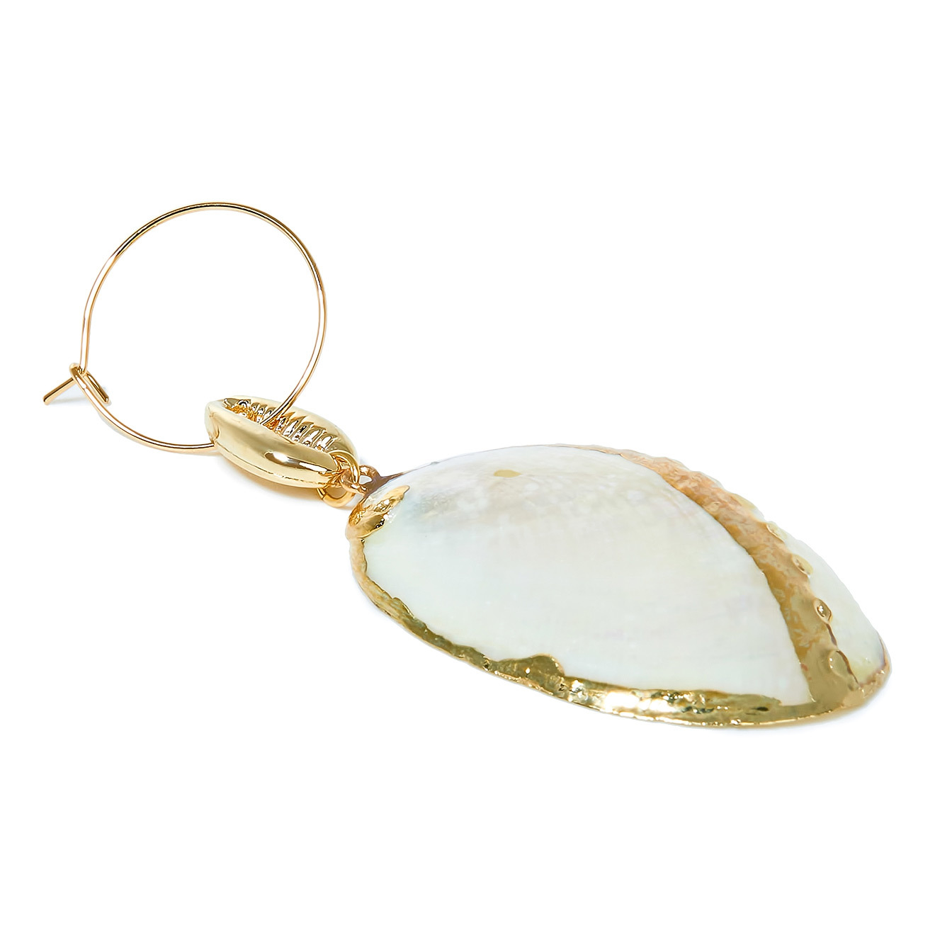 earrings with large flat shells