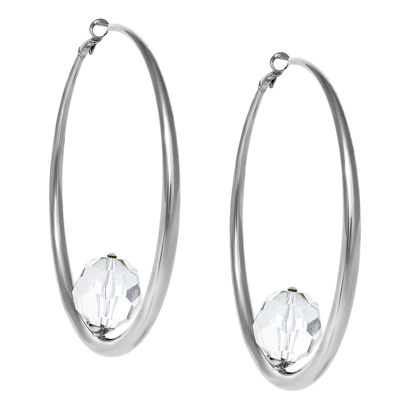 ring earrings with crystals