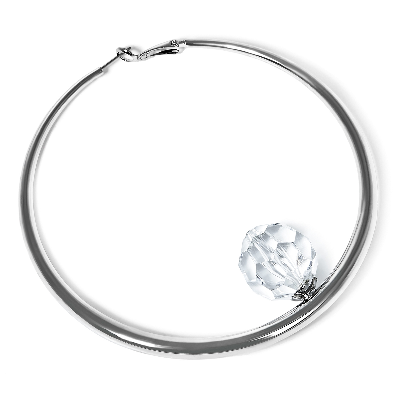 ring earrings with crystals