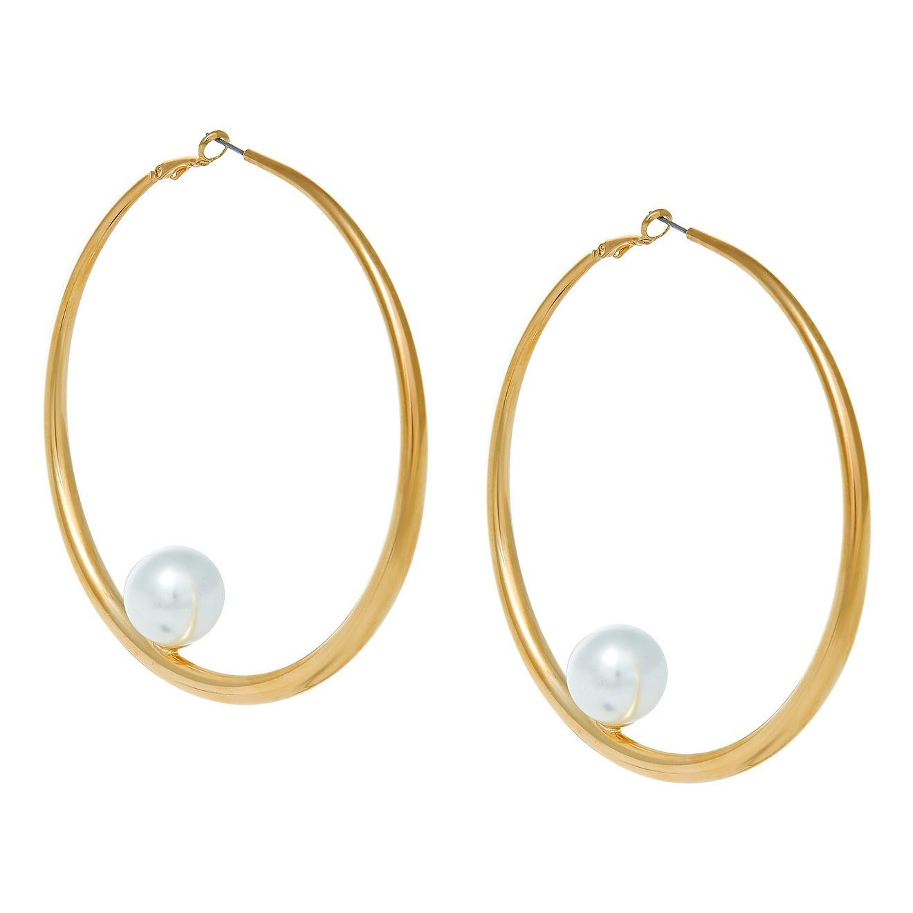 ring earrings with pearls