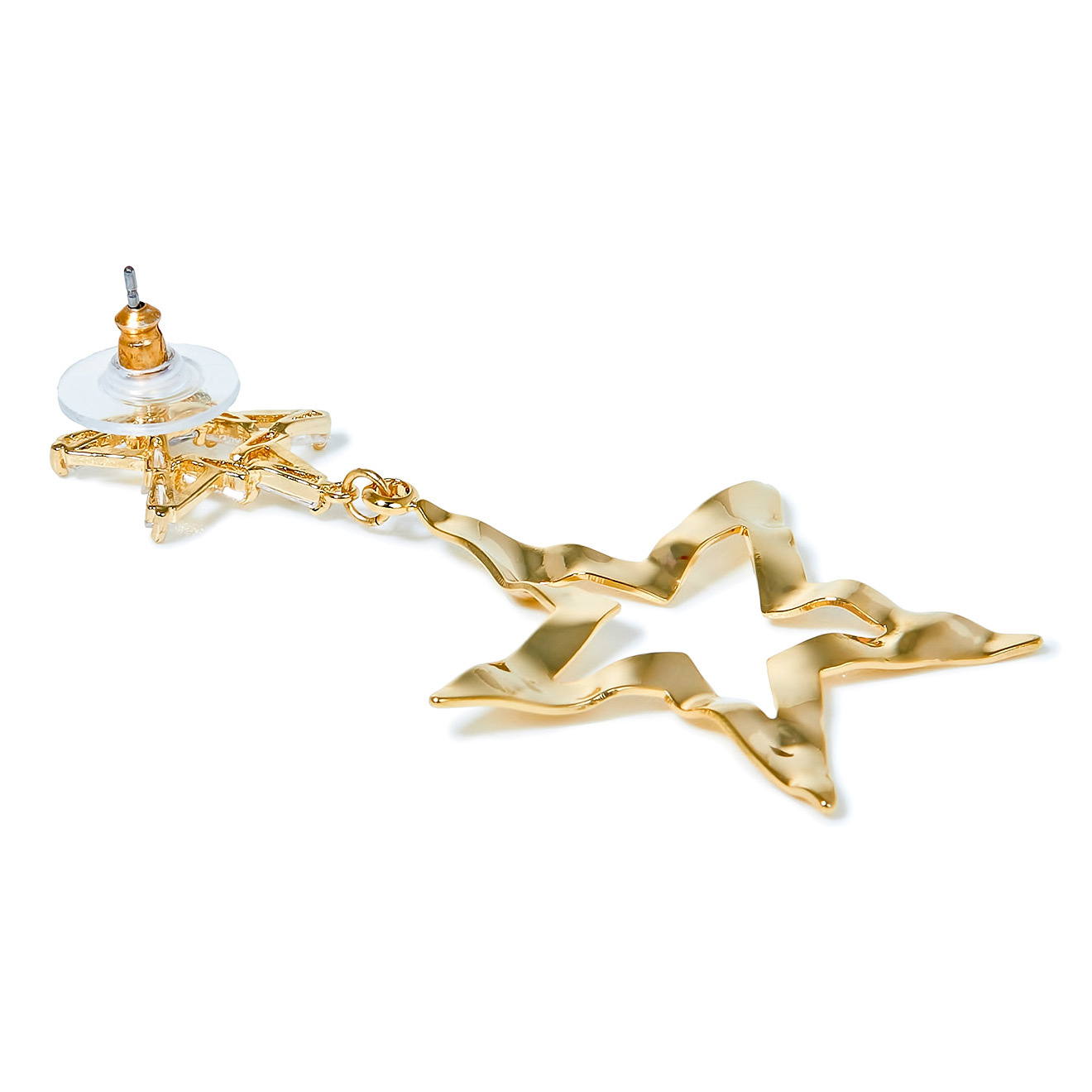 Double Star Earrings with Crystals