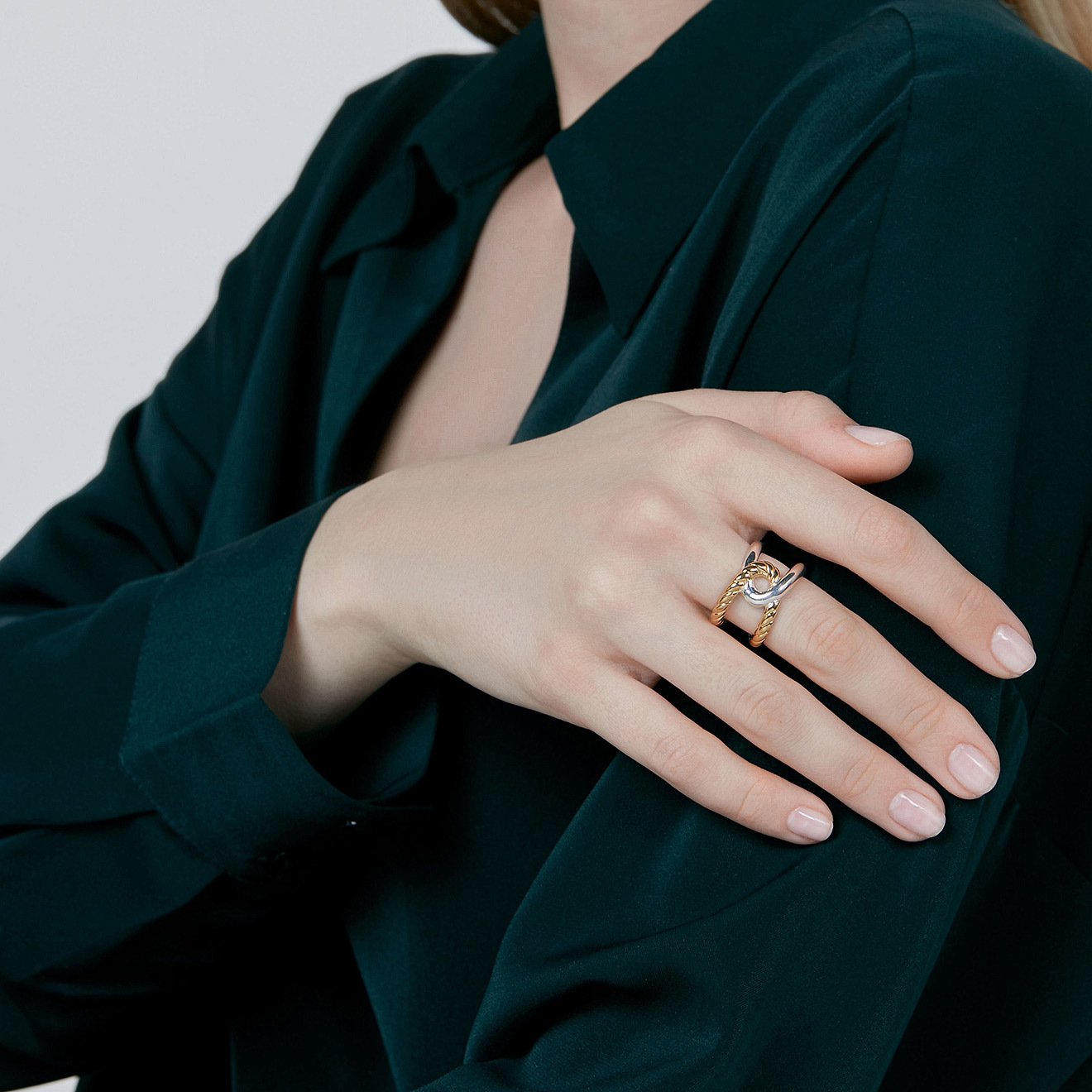 Philippe Audibert Биколорное кольцо Tea laiton