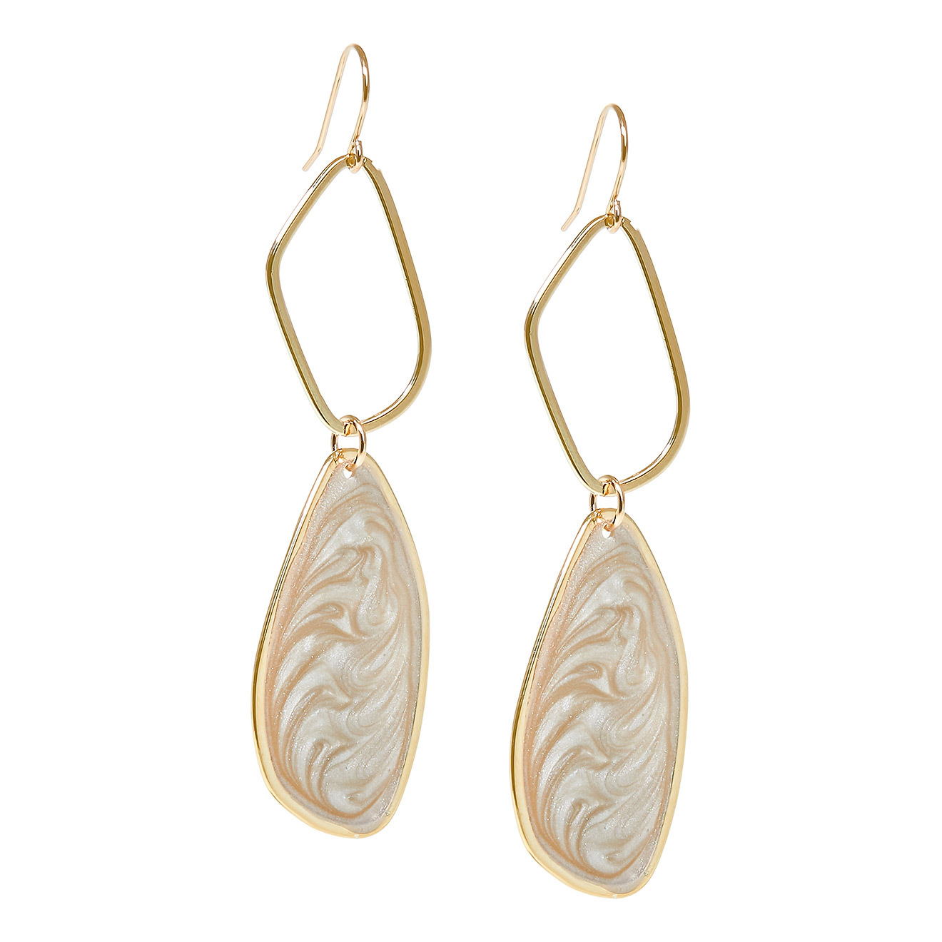 earrings with gray pendants