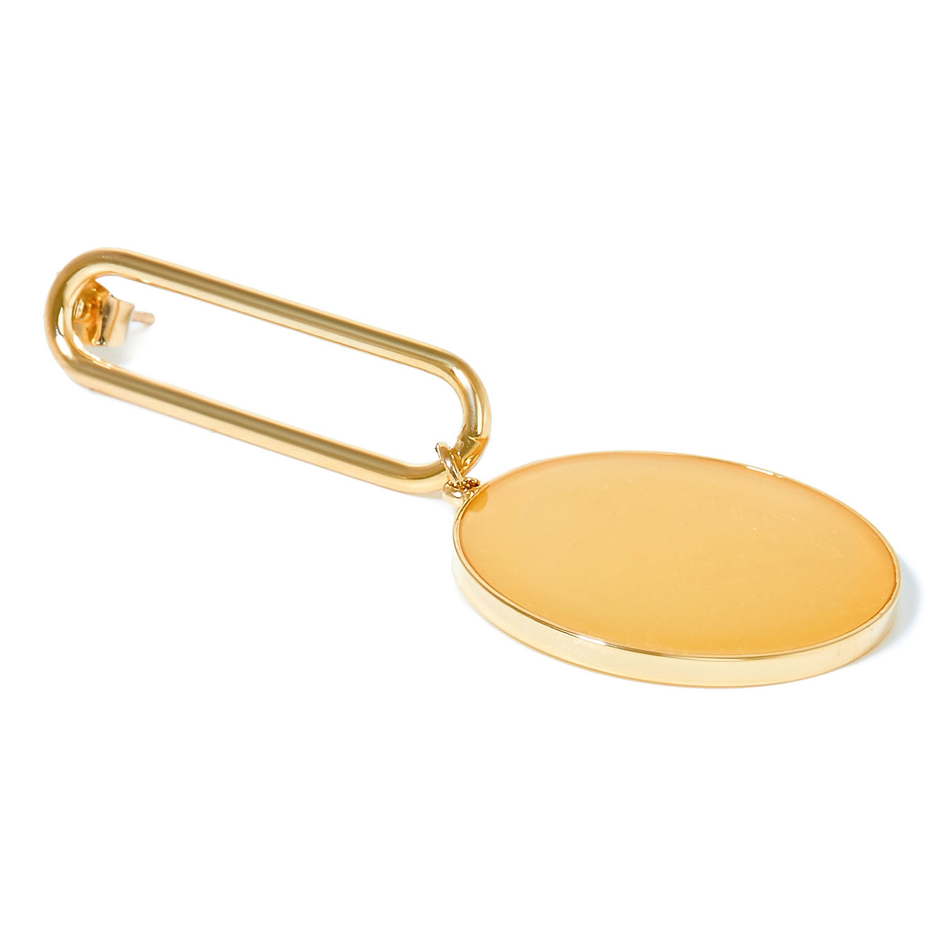 earrings with yellow discs