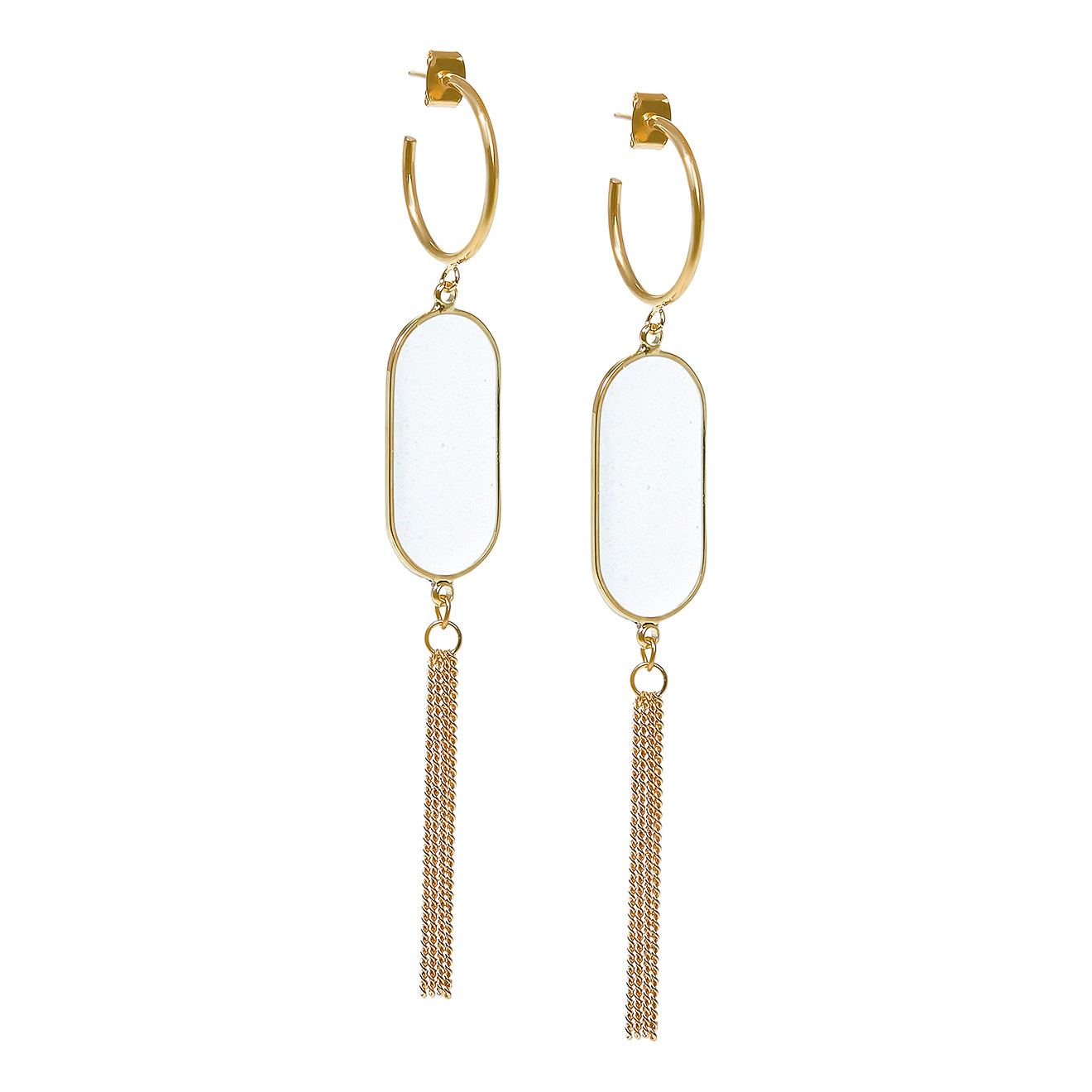 earrings with translucent details