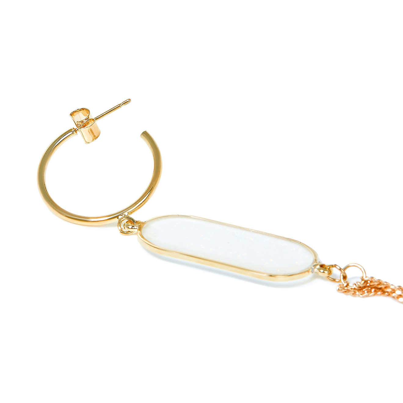 earrings with translucent details