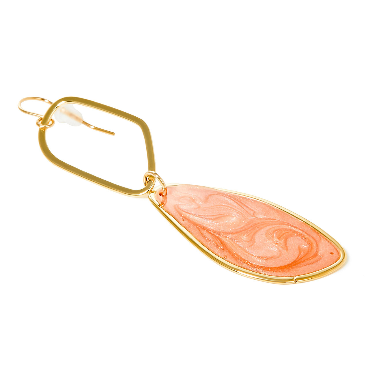 earrings with coral inserts