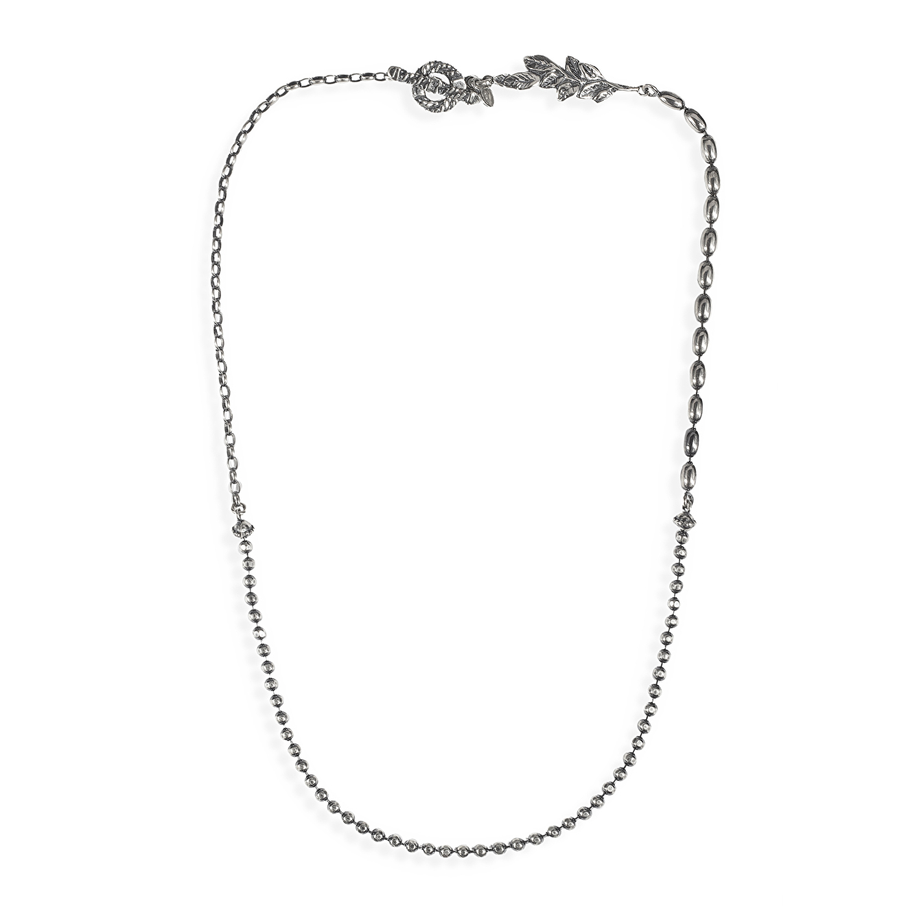 Long silver chain
