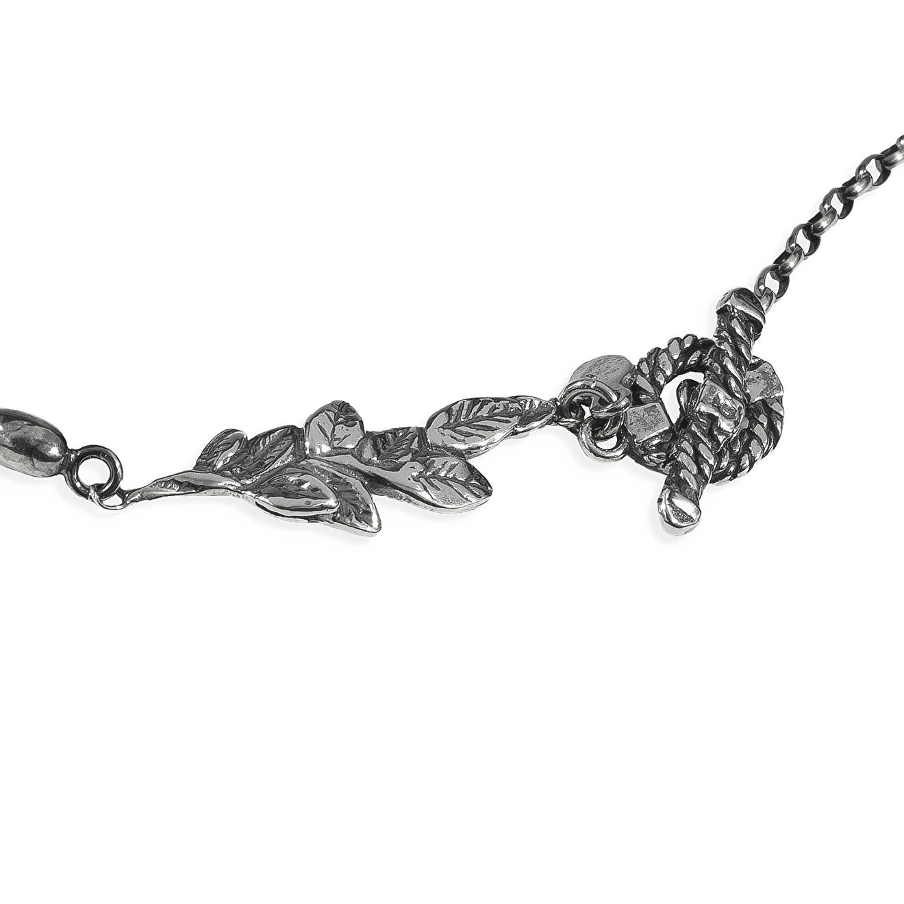 Long silver chain