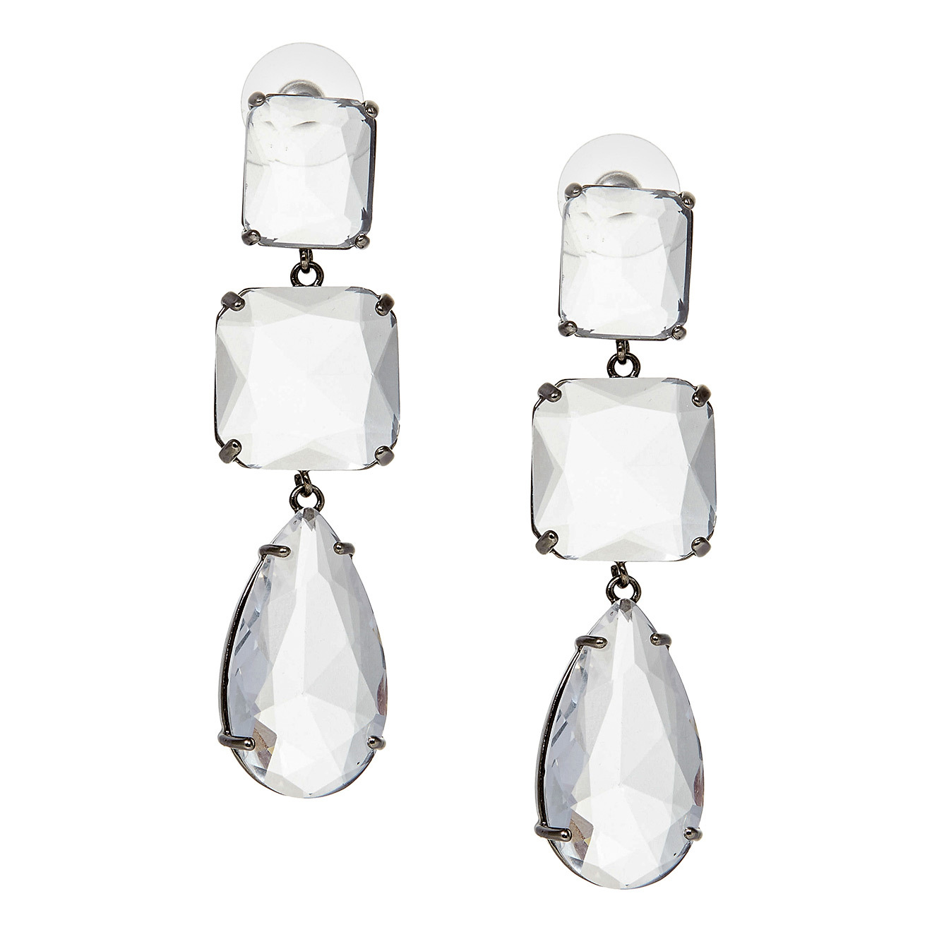 Transparent Crystal Earrings