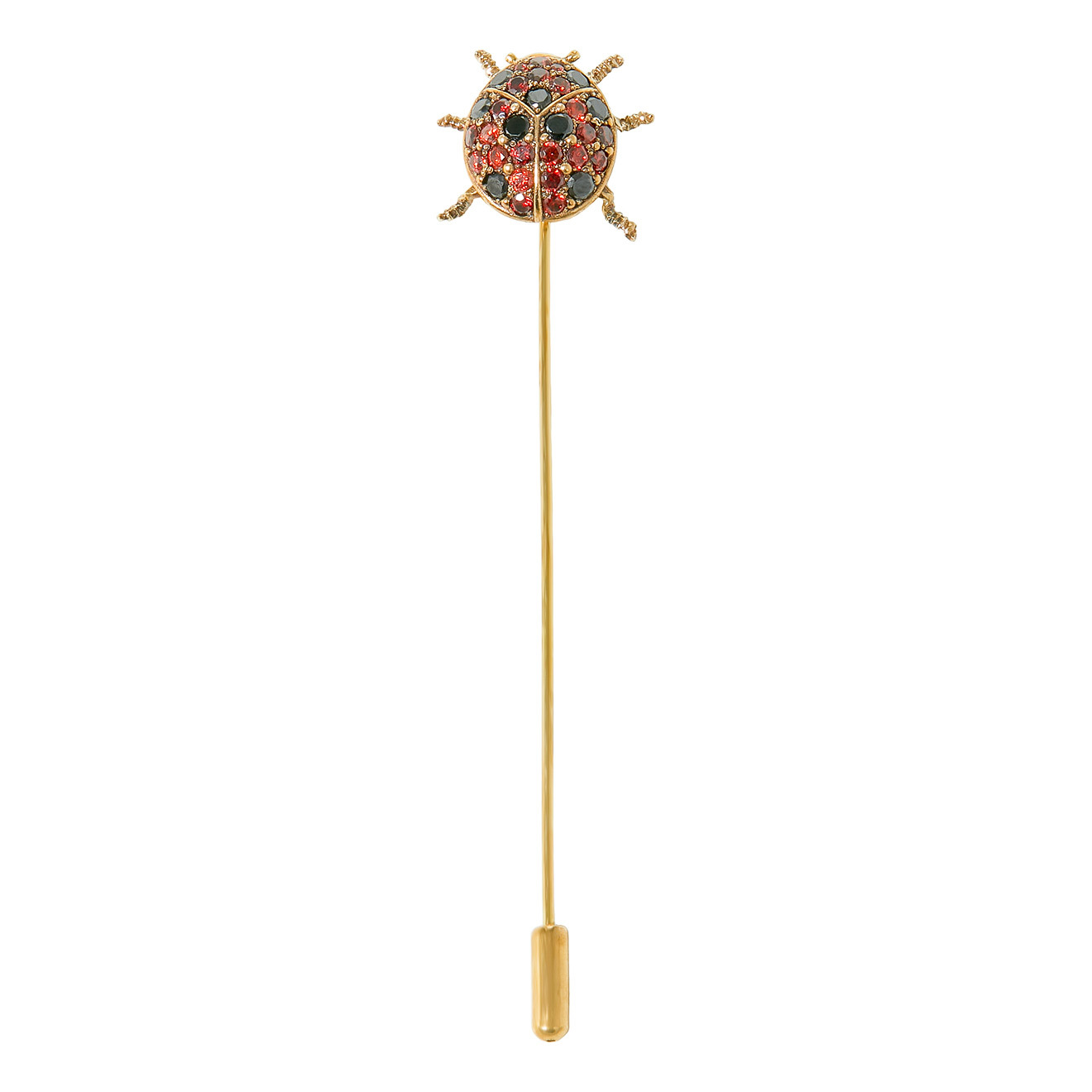 Gold-plated brooch with Roccinella