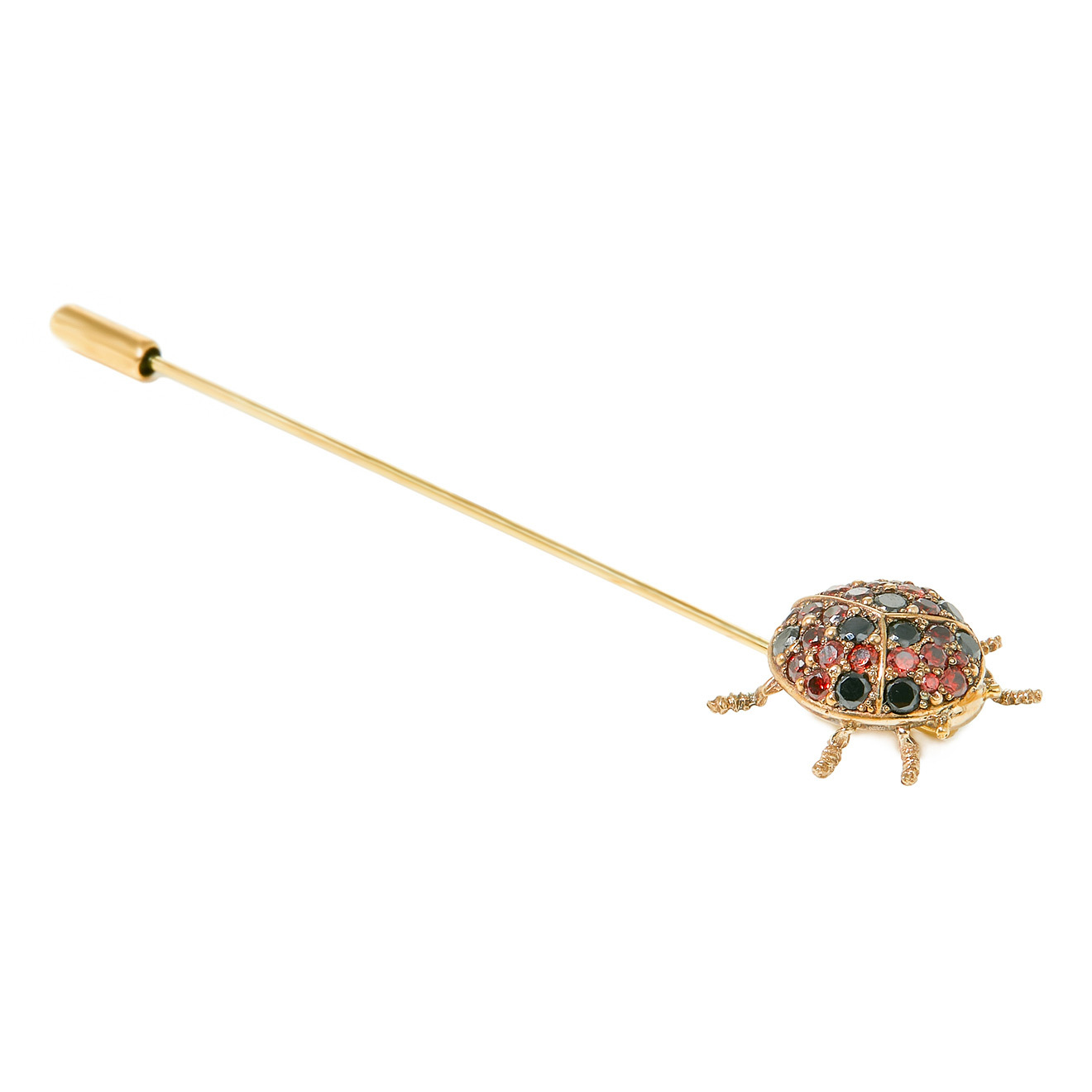 Gold-plated brooch with Roccinella