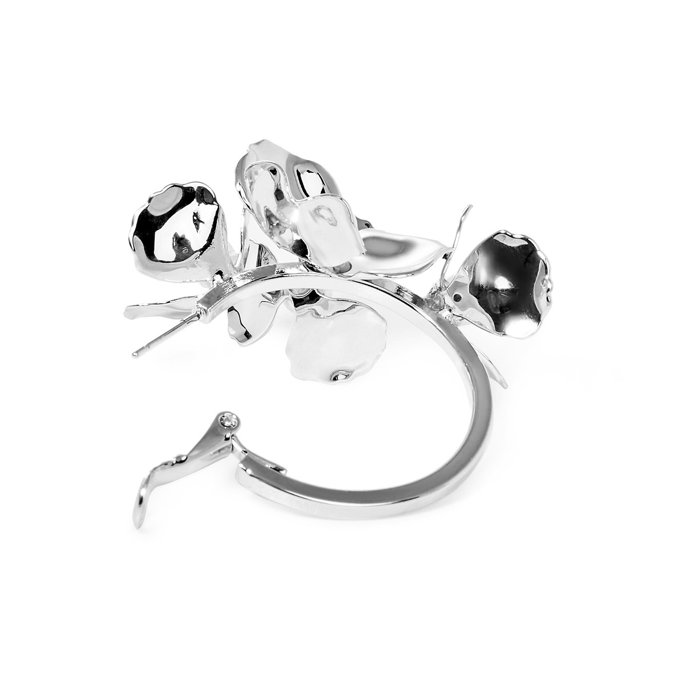 ring earrings with flowers