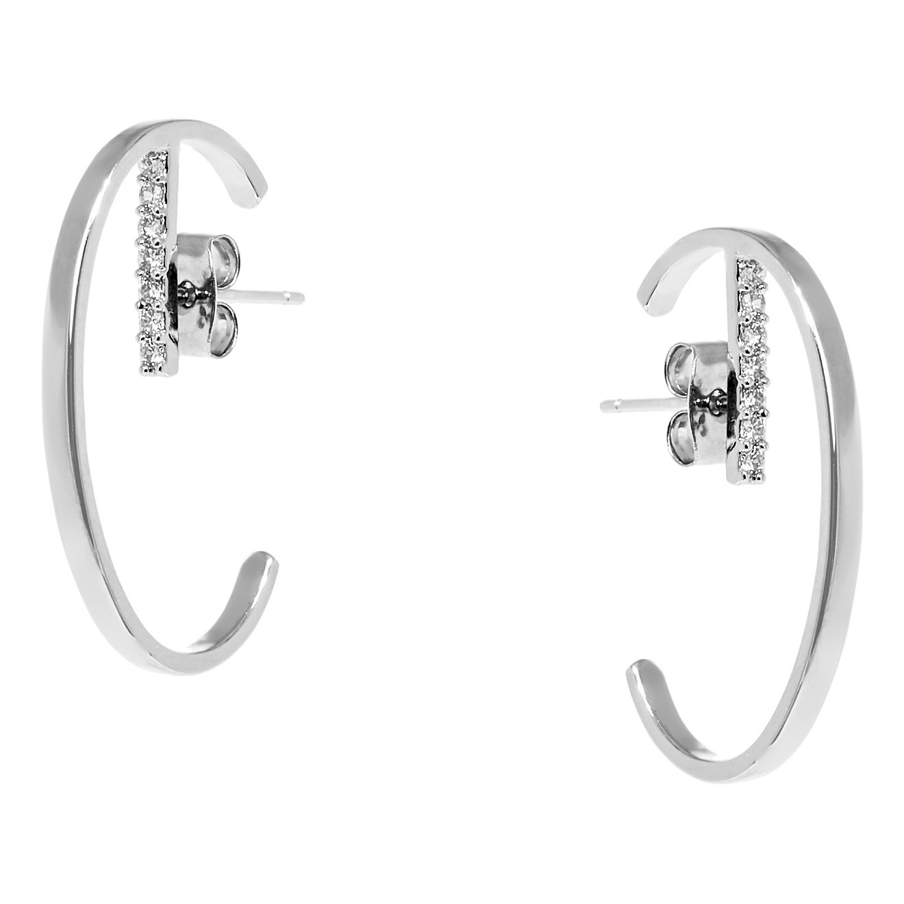 climber earrings with crystals