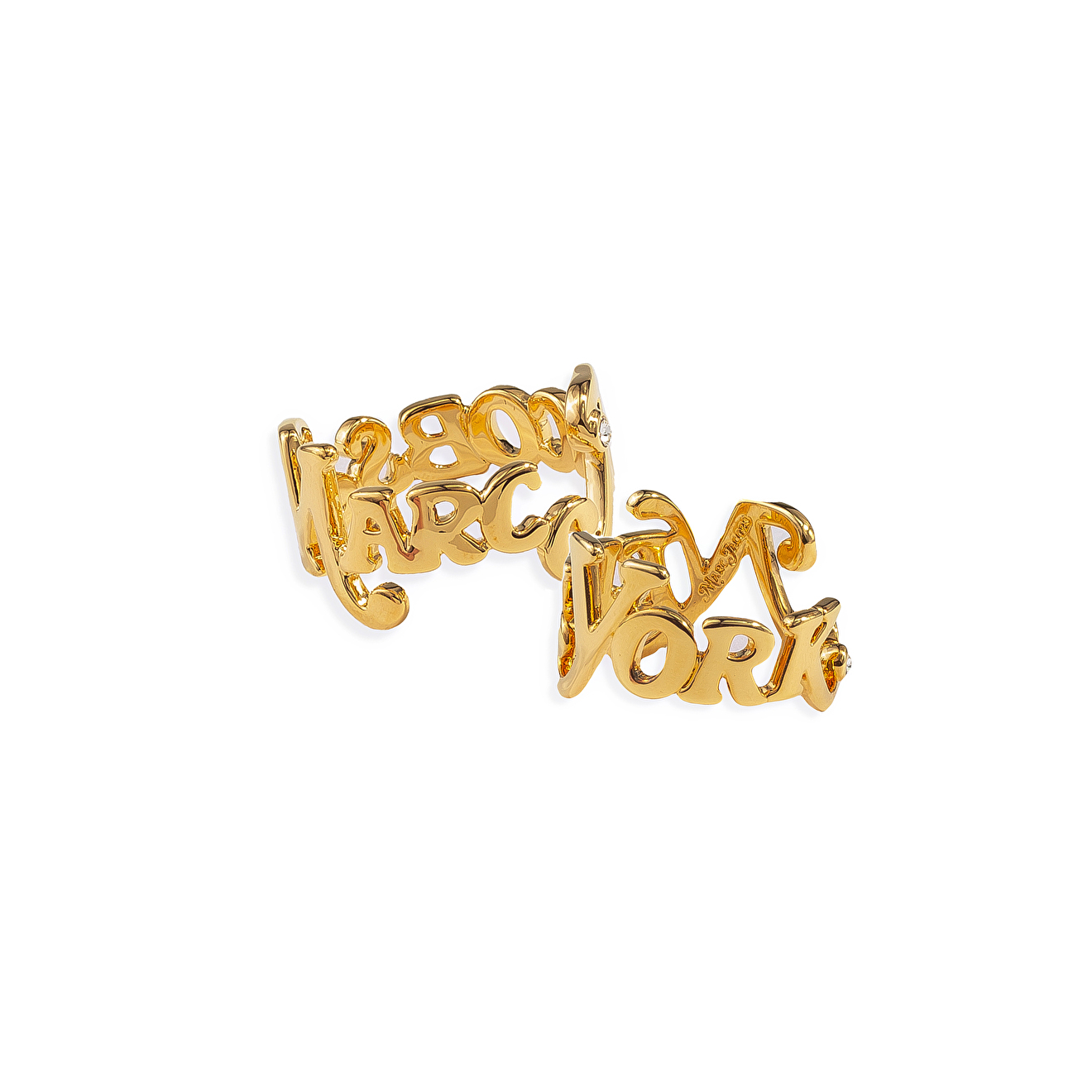 Сет позолоченных колец Marc Jacobs и New York