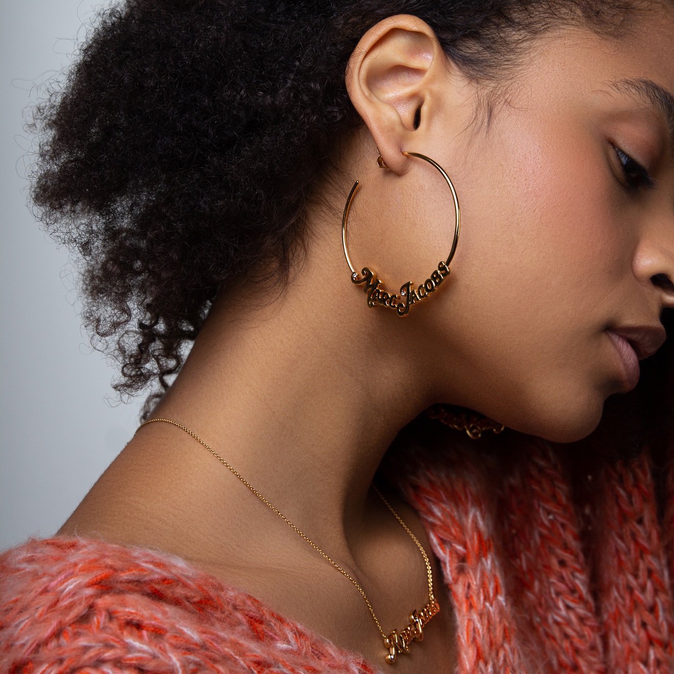 Gold-plated Asymmetric Ring Earrings New York