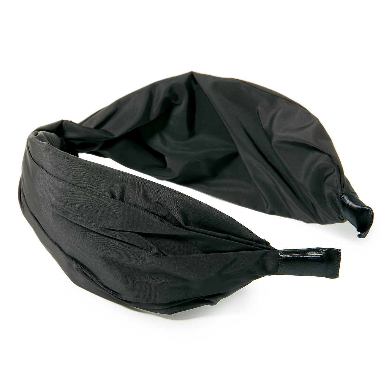 Black textile band with knot