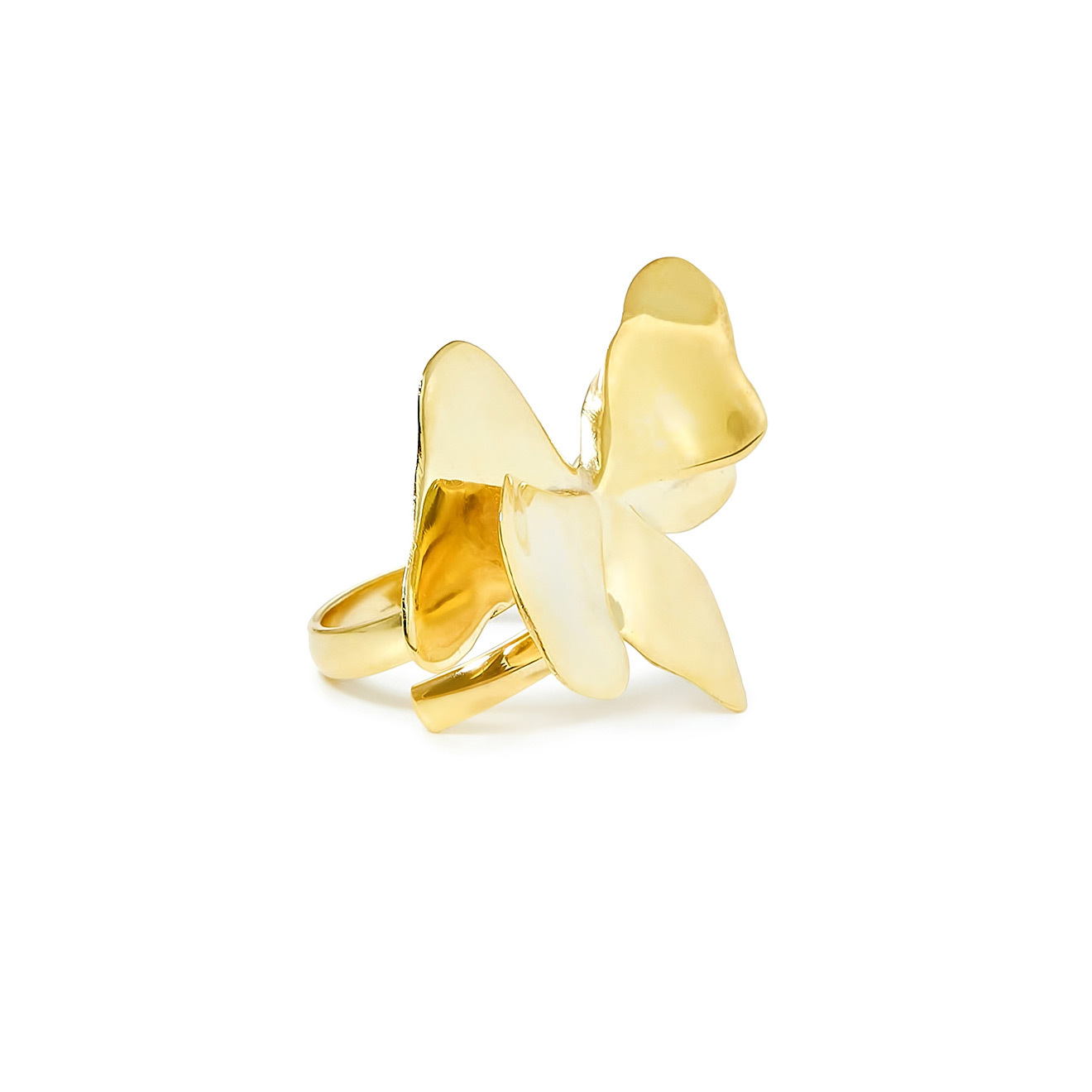 Gold-plated Flower ring