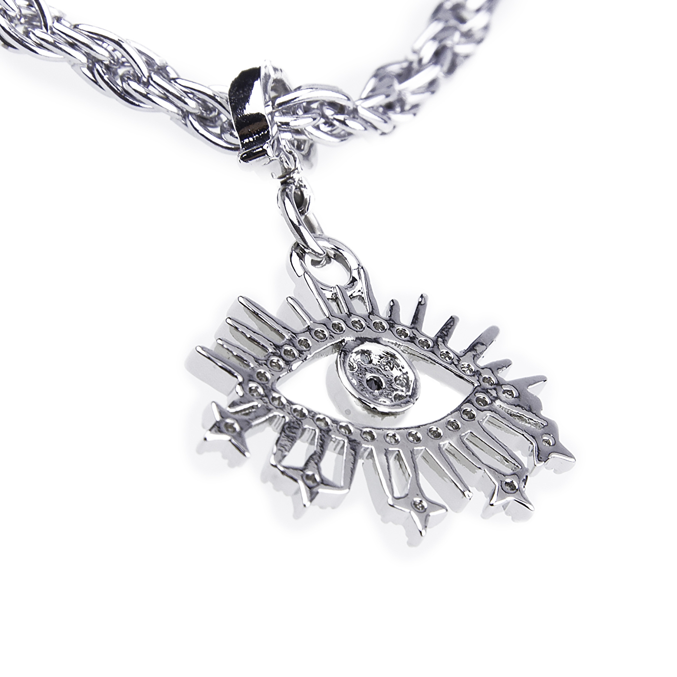 Браслет-анклет Amulet Chain с цирконами