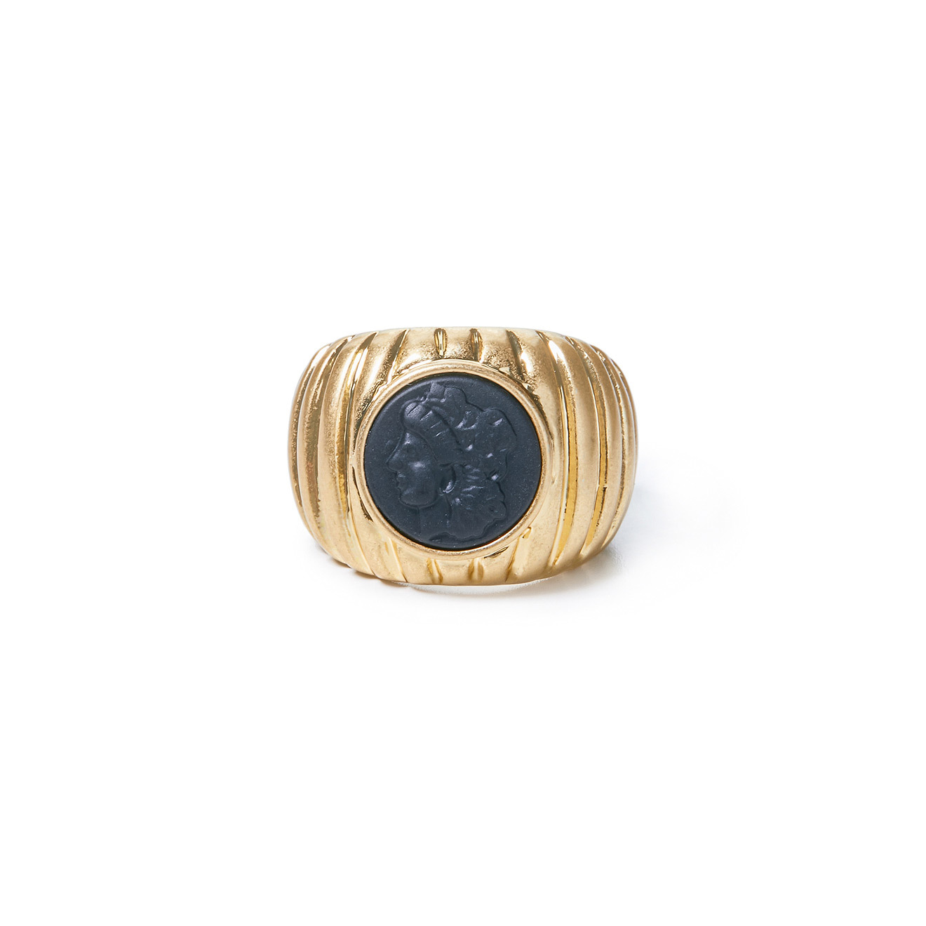 signet ring with black insert