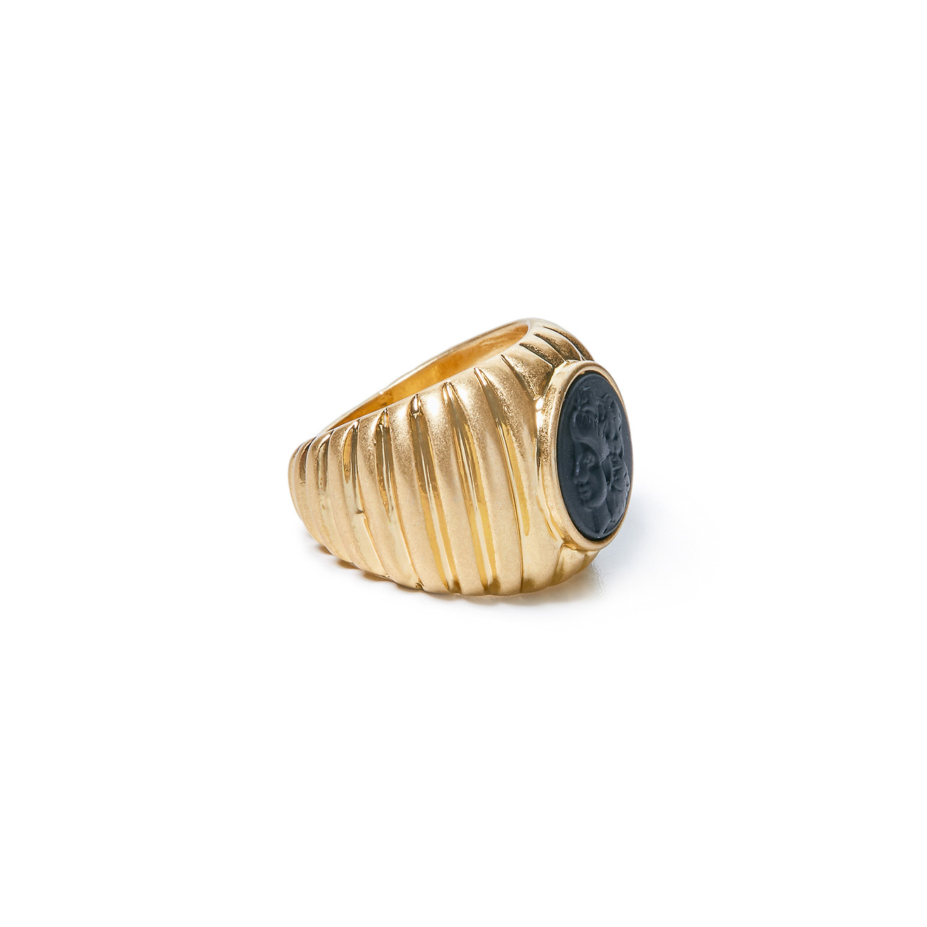 signet ring with black insert