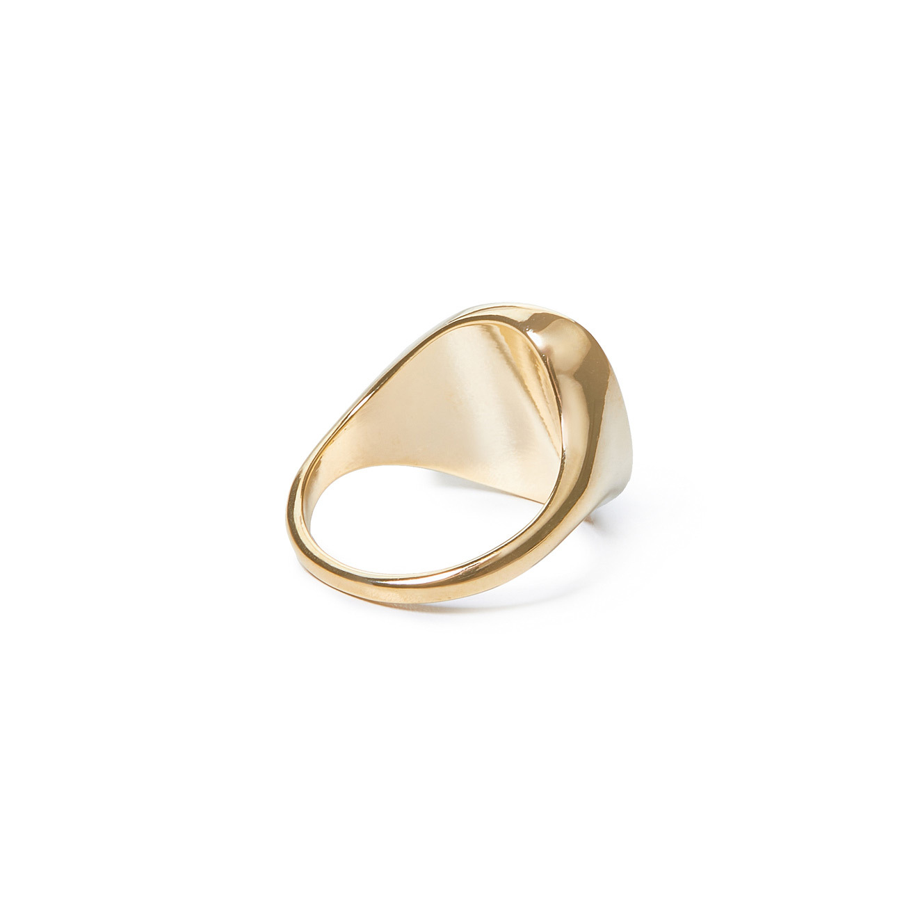triangular ring with mother-of-pearl insert