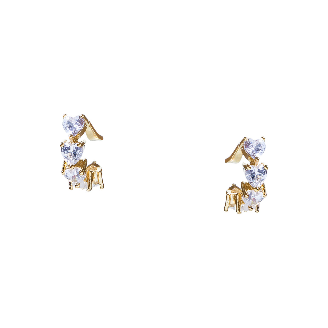 cuff earrings with crystals