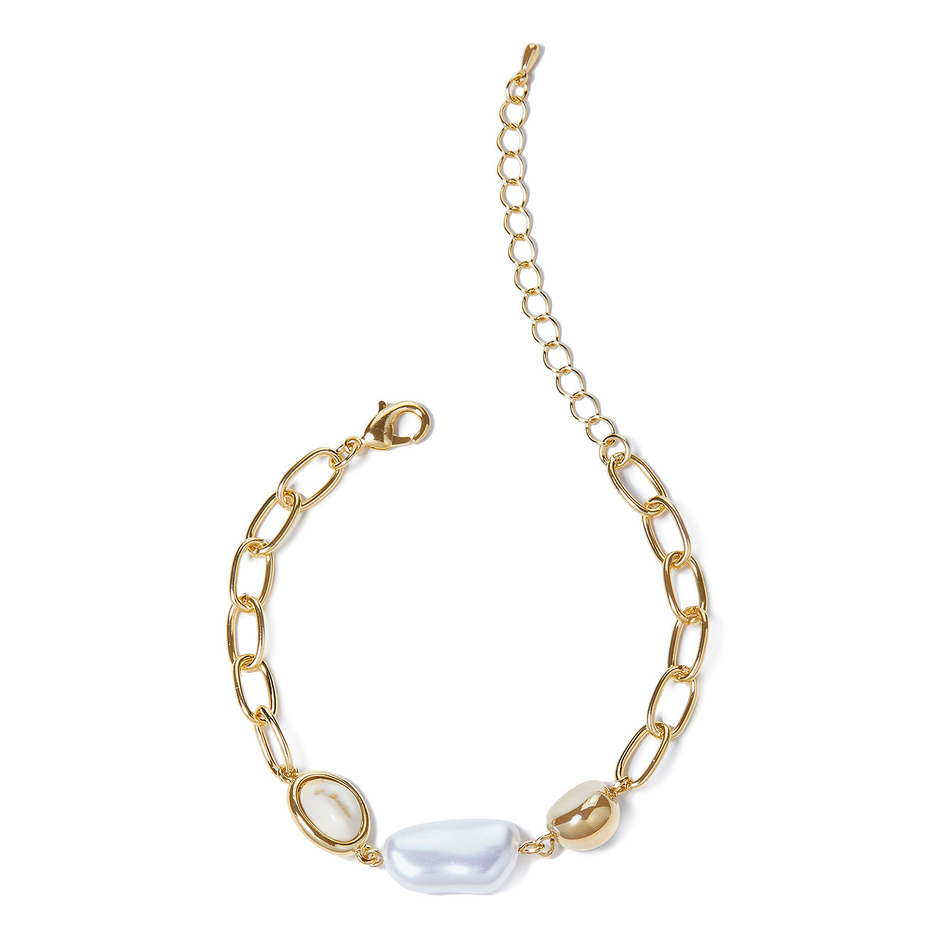 chain bracelet with pearls