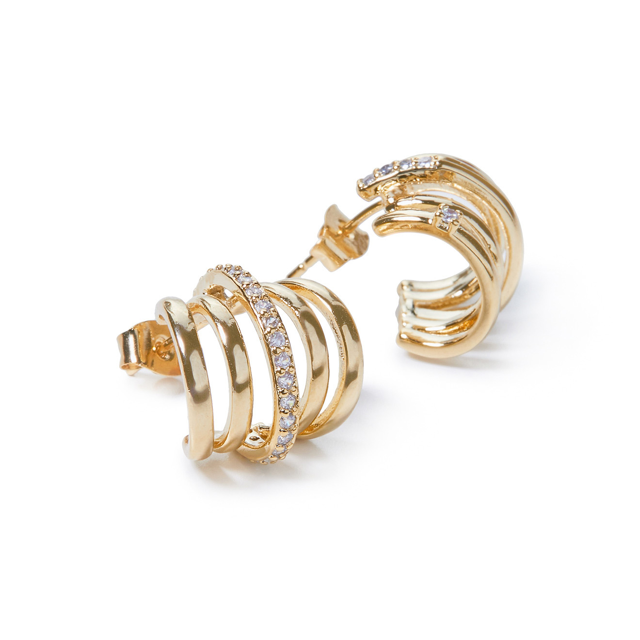 asymmetric spring-like beads with crystals