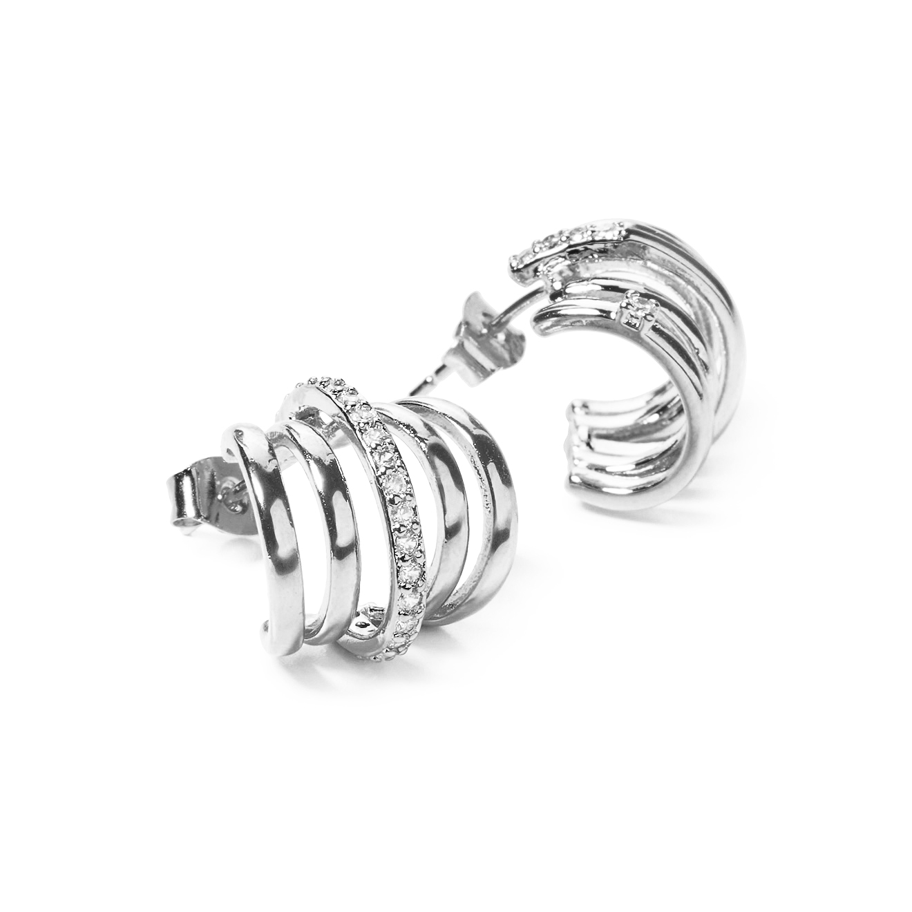 asymmetric spring beads with crystals