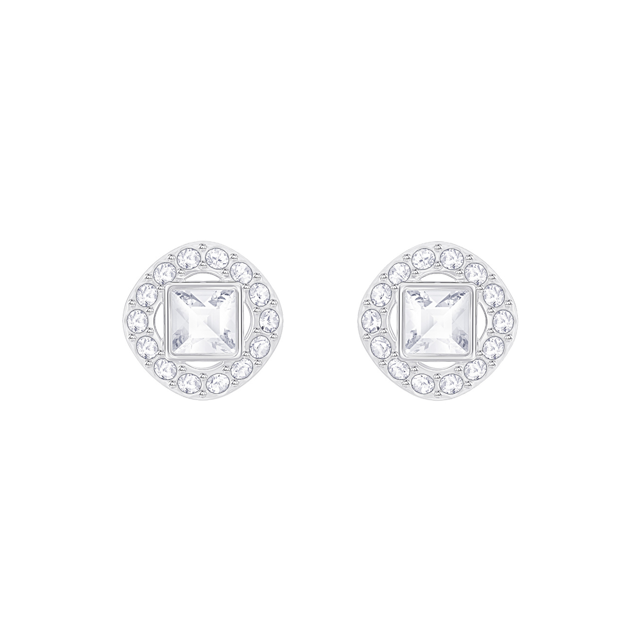 Серебристые пусеты ANGELIC SQUARE