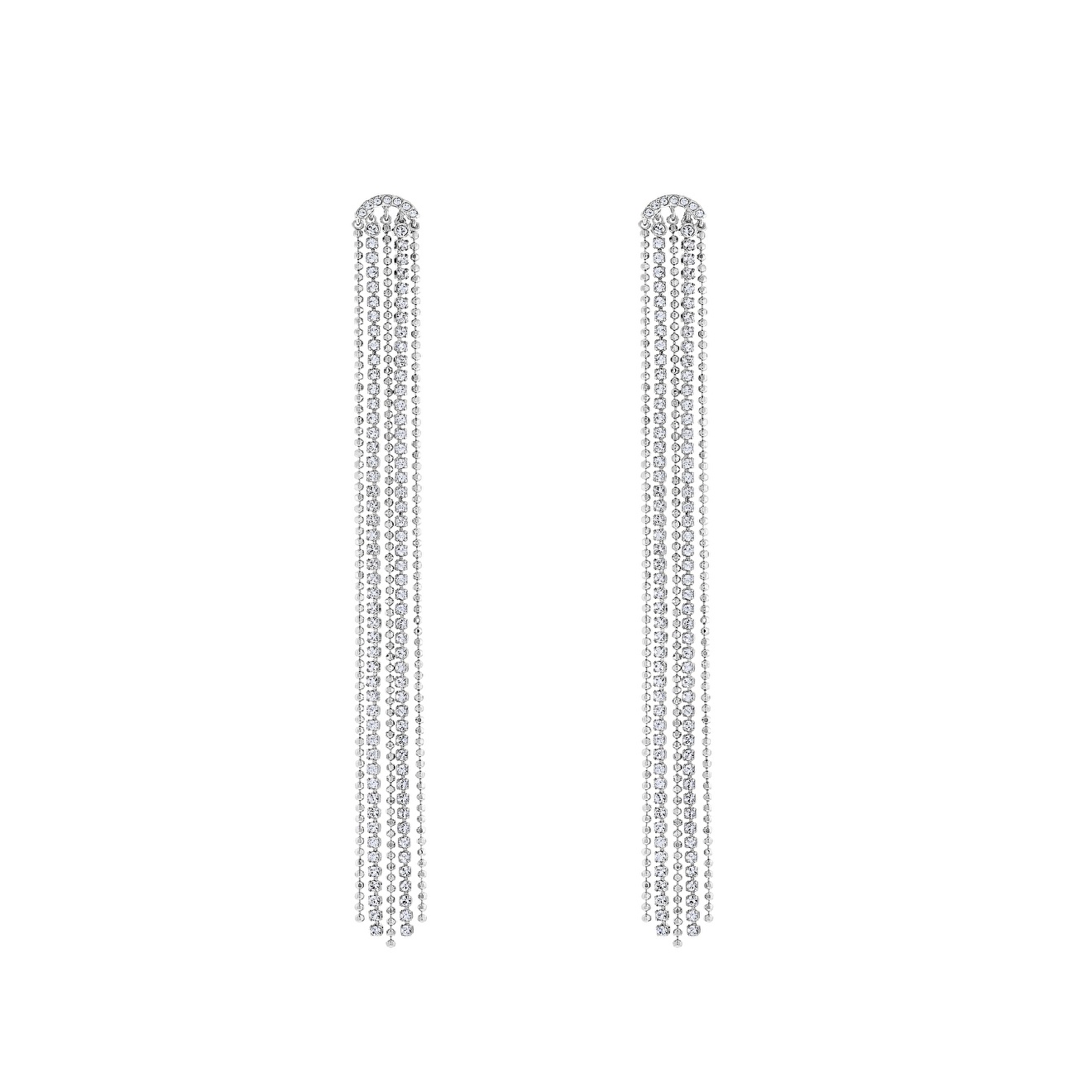 Серебристые серьги-кисти FIT