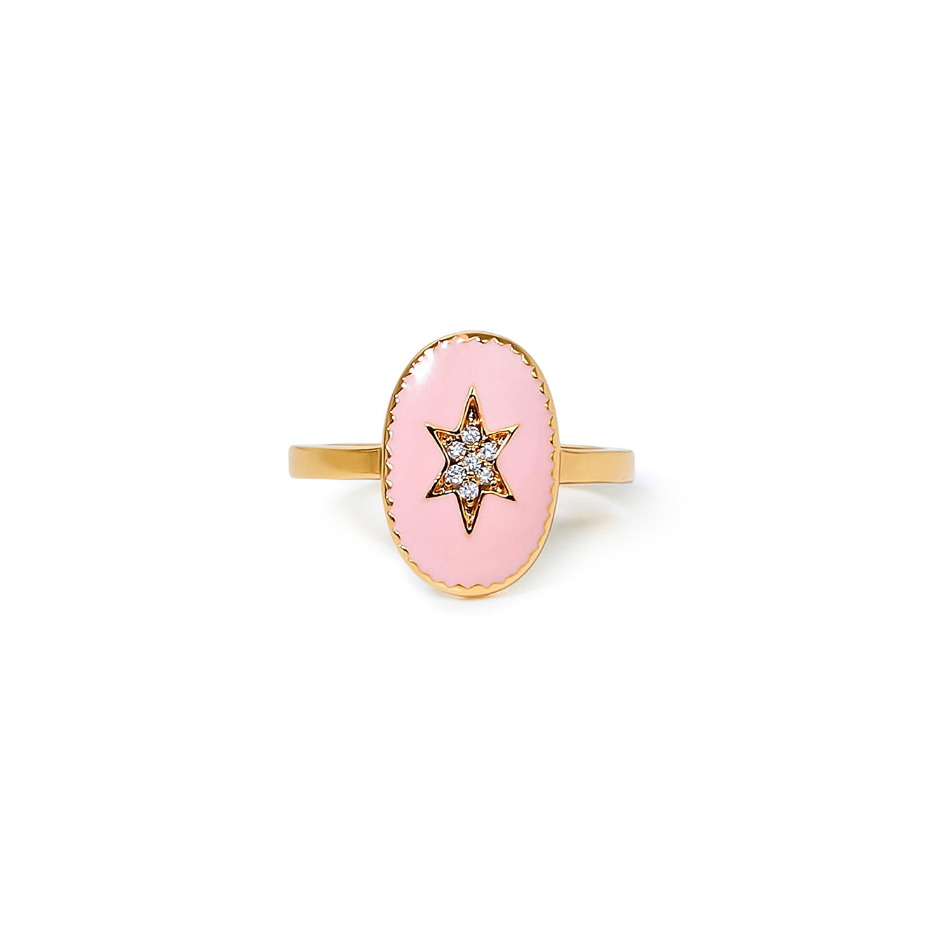 Позолоченное кольцо North Star-Pink