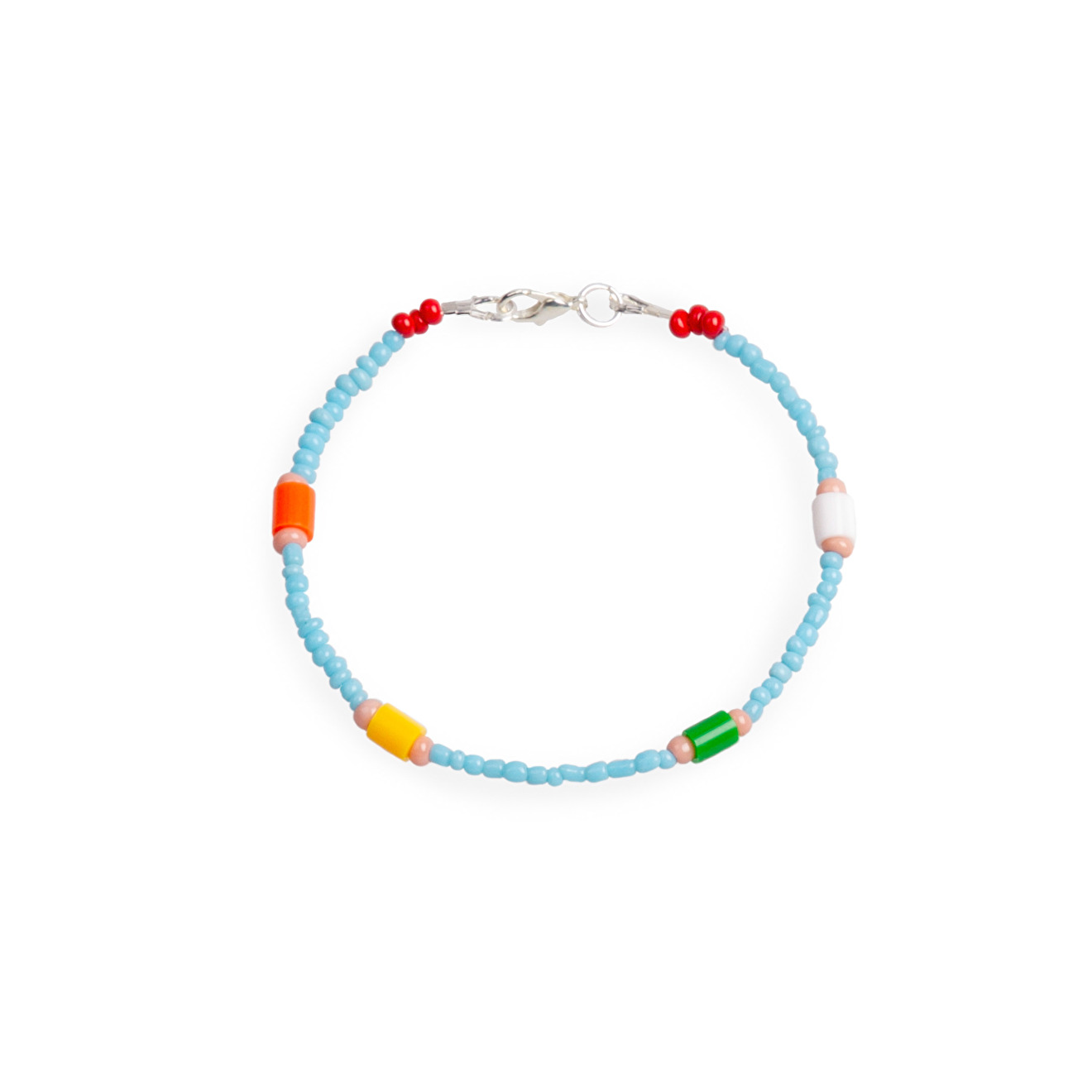 Blue Square Bead Bracelet