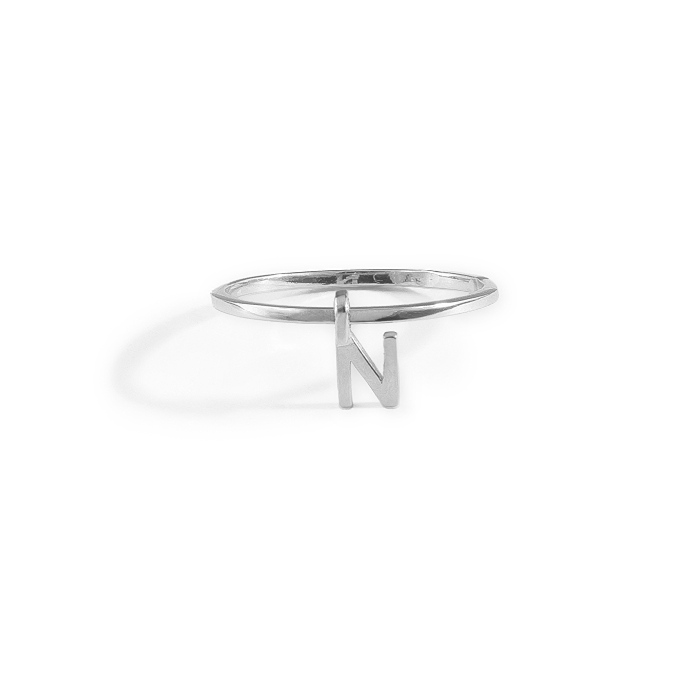 TONDEM Кольцо из серебра с буквой N ringstone кольцо из серебра с буквой k