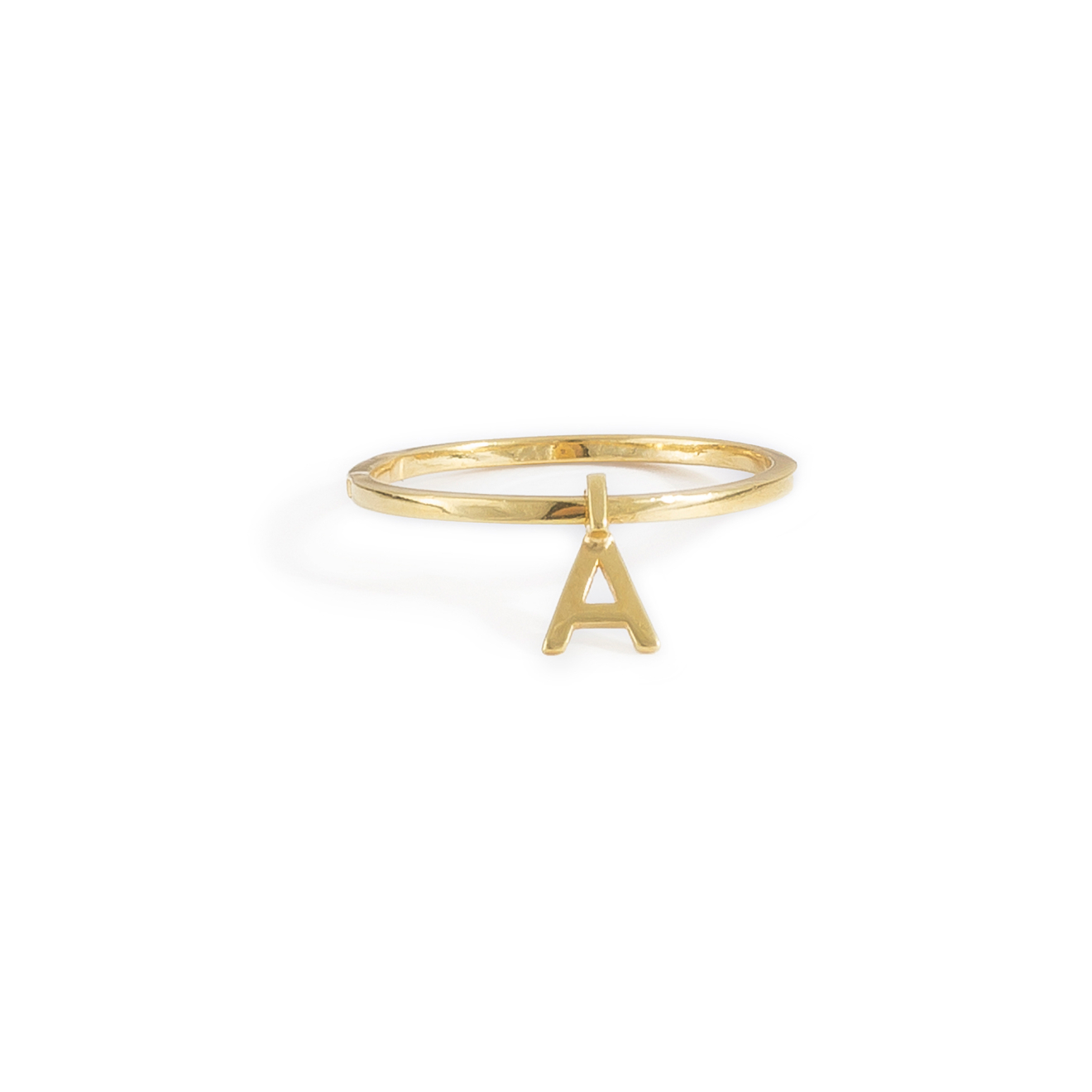 TONDEM Позолоченное кольцо из серебра с буквой A tondem кольцо inside из золота