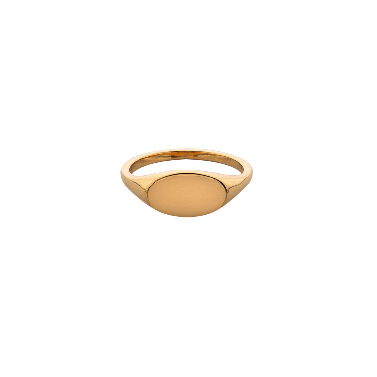 gold-plated silver blank signet ring