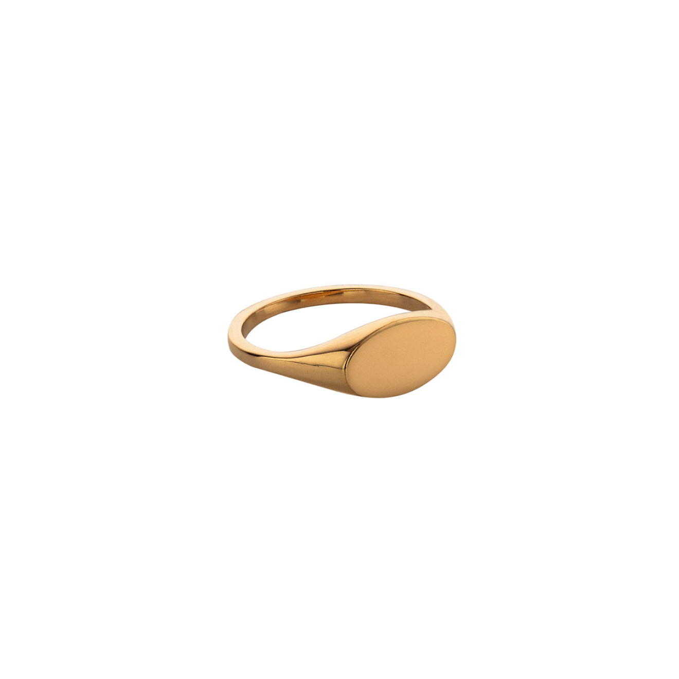 gold-plated silver blank signet ring