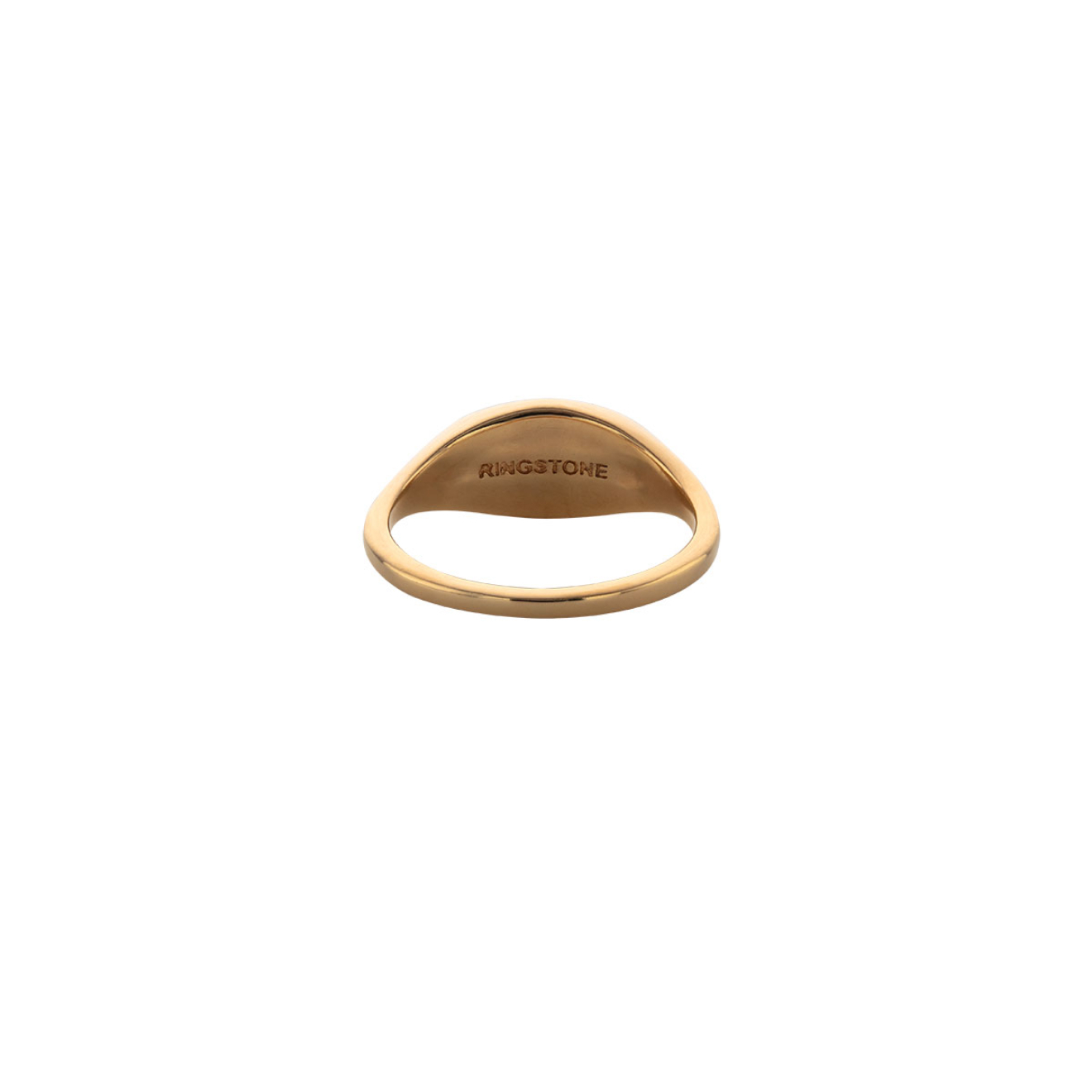 gold-plated silver blank signet ring