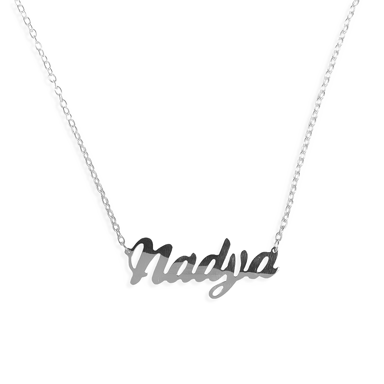 Именная подвеска Nadya из серебра на цепочке