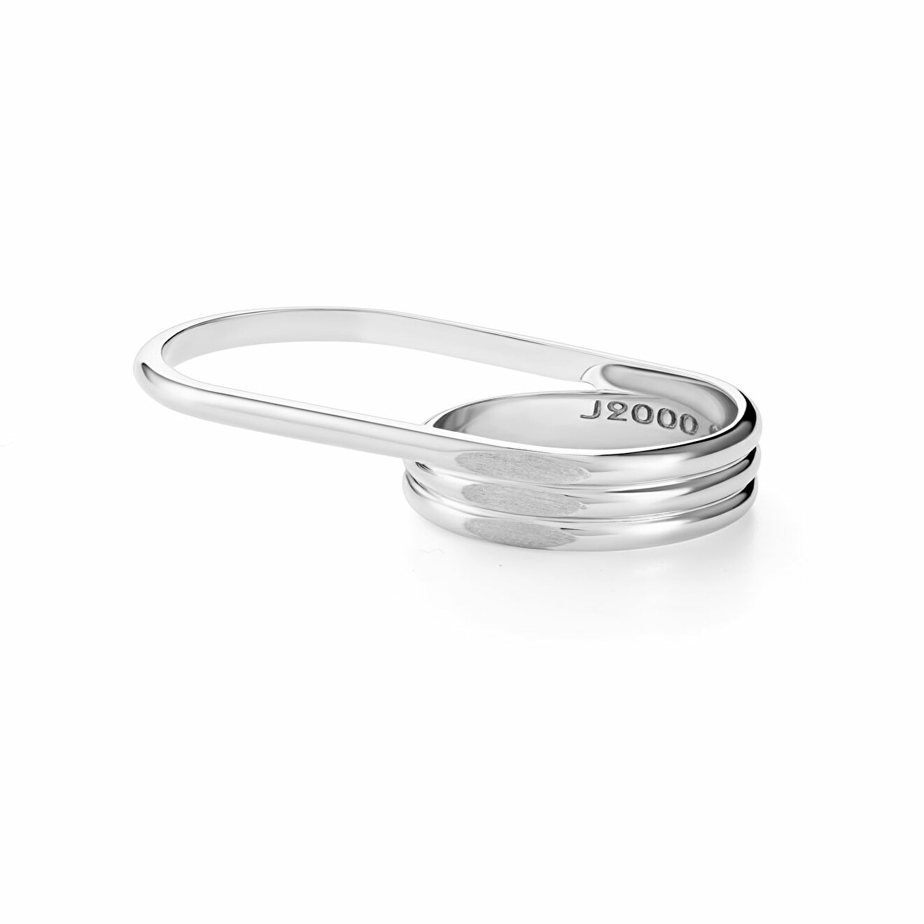 Кольцо Linea на два пальца из серебра, из коллекции J2000.0