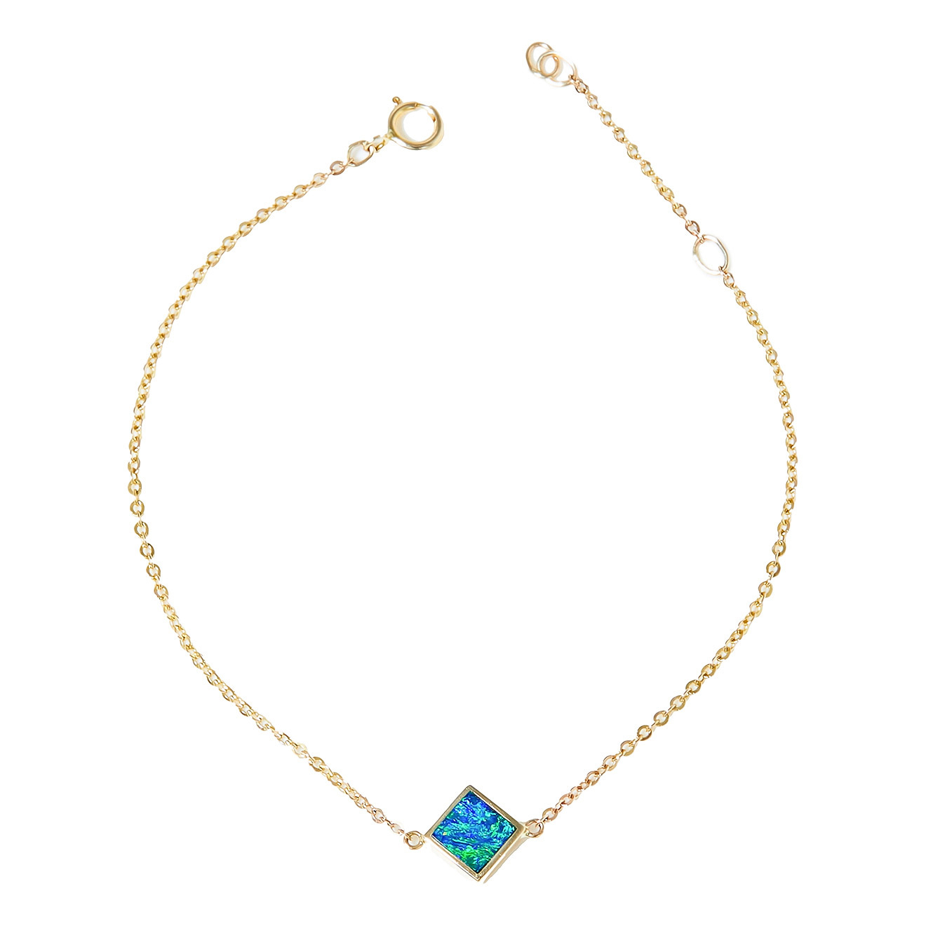 Diamond bracelet made of gold with opal