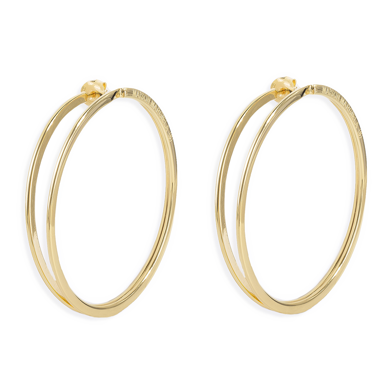 gold-tone hoops