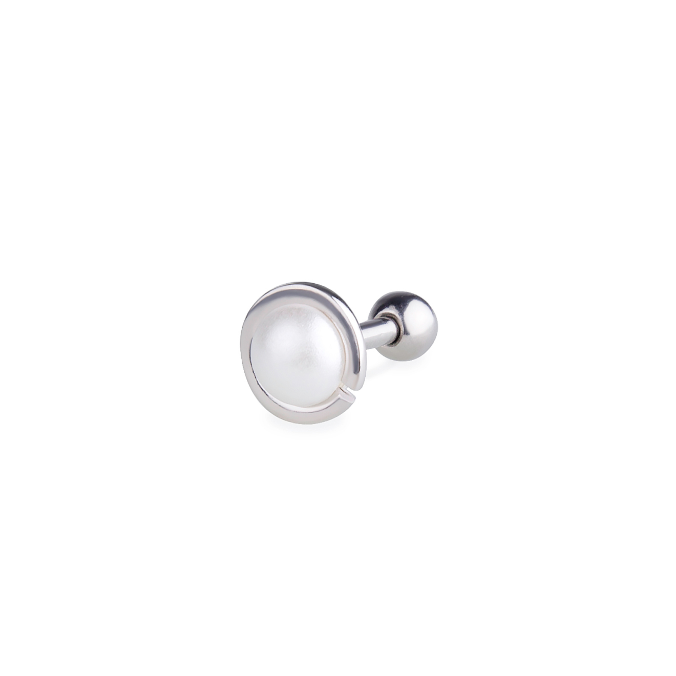 Rod in helix made of steel with pearls